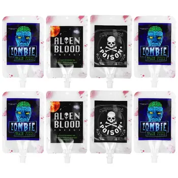 

30pcs 250ml Novelty Blood Bag Drink Storaging Bag Drinks Juice Pouch For Halloween Festival Party Gathering For Party Halloween