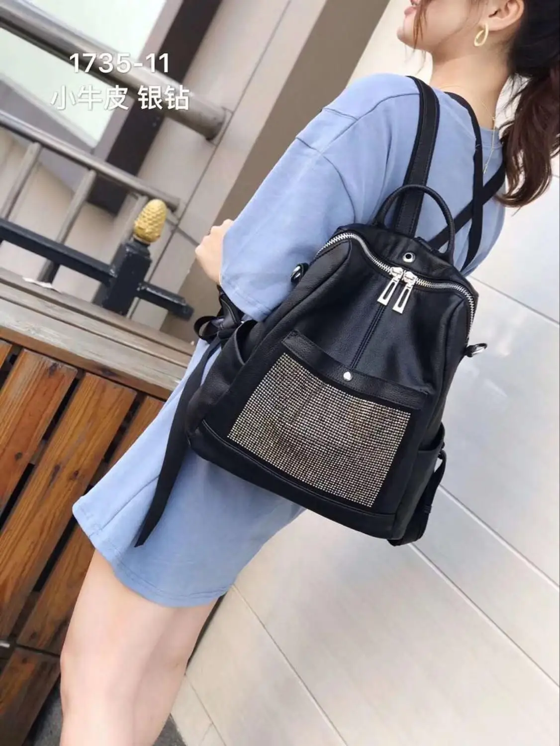 

YILIANWomen's bag 2020 new leather fashion backpack, large capacity, easy to match, cowhide top layer bag, super hot backpack