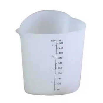 

500ML Reusable Flexible Silicone Measuring Cup Cooks Bakers Resin Jewelry Tools R9JE