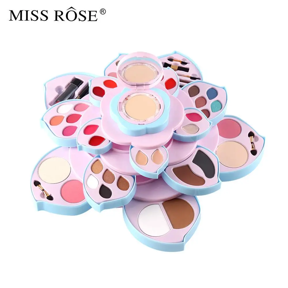 

MISS ROSE Rotating Powder Compact Plum Blossom Makeup Palette 20 color eye shadow multi function rotating cosmetics case