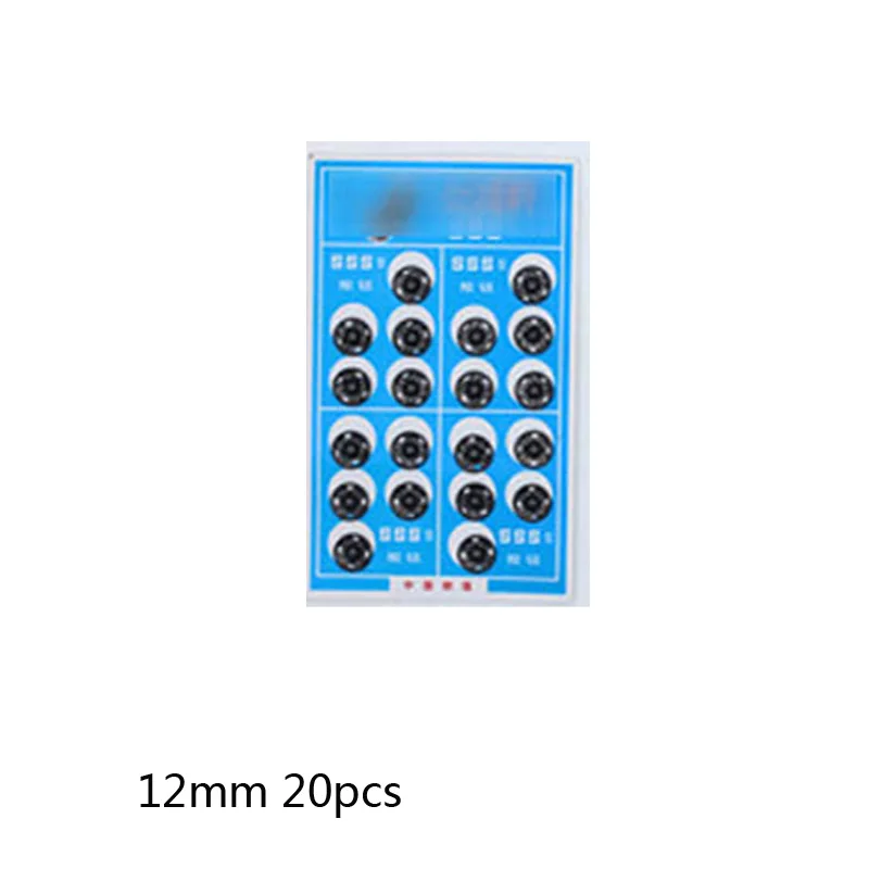 black 12mm 20pcs 1 доска покрытие Круглый Металл Нержавеющая сталь оснастки Швейные аксессуары DIY Швейные тканевые пуговицы кнопки - Цвет: black 12mm 20pcs