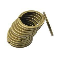 12 pièces porte-clés en laiton, connecteurs ronds polyvalents pour porte-clés/boucle/sacs/sacs à main/fournitures de bureau, 28mm(China)