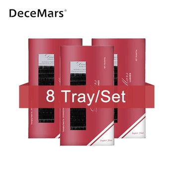 

8Packs New Matte Flat Eyelash Extensions Individual Mink 0.15 0.20 Softer Ellipse Flat Lash Split Tips Light Volume 8-15 length
