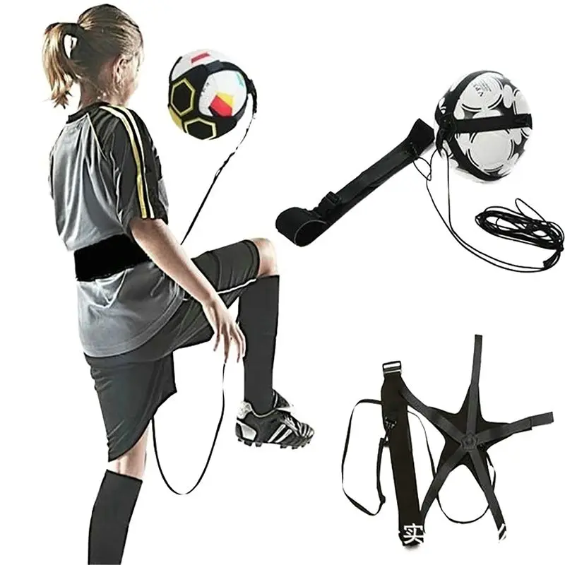 Football Kick Trainer Waist Belt Kid Portable Elastic Adjustable Soccer Control Solo Training Strap