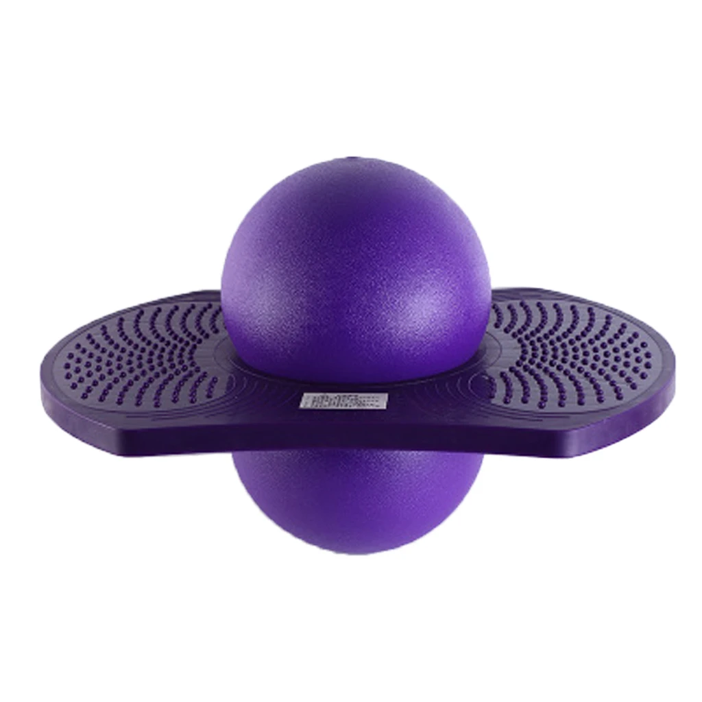 Summer Outdoor  Balance Platform Bouncy Jump Pogo Ball for Kids Playground Sports Workout Competition Toy –Purple