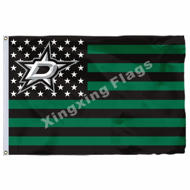 Dallas Stars Flag 3ft x 5ft Polyester Banner Dallas Stars Flying Size No.4 90X150cm Custom flag
