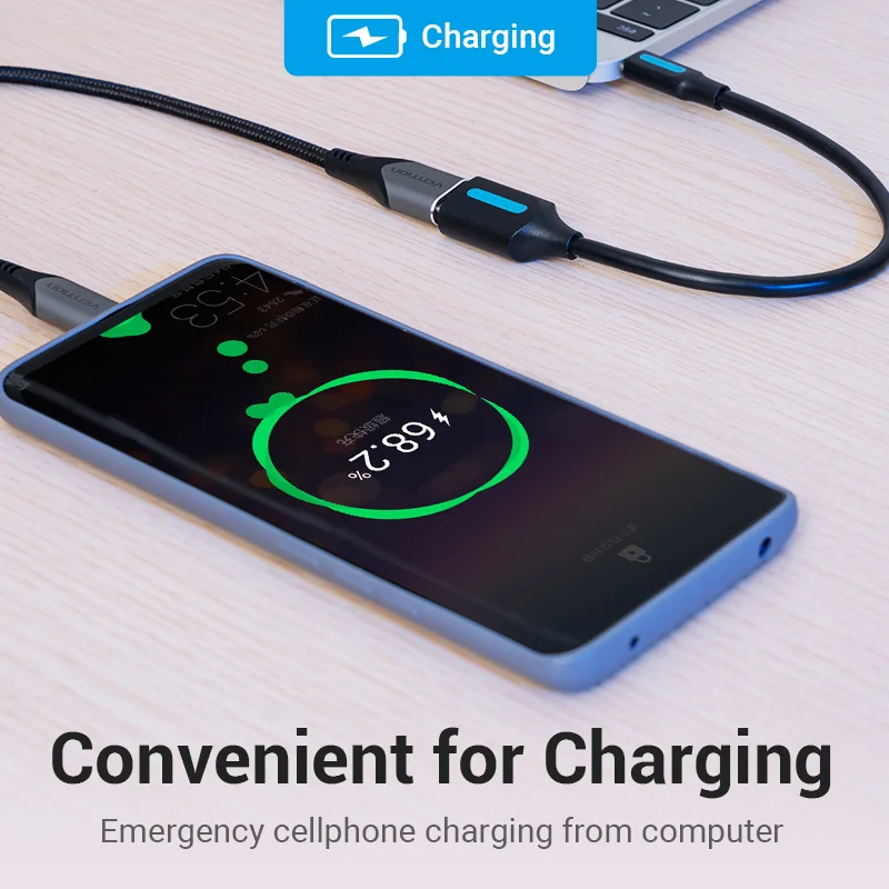 Vention OTG C Type Adapter OTG Cable Type C to USB A 3.0 2.0 Female Cable Adapter for MacBook Pro Xiaomi Mi 9 Type-C Converter — view 6