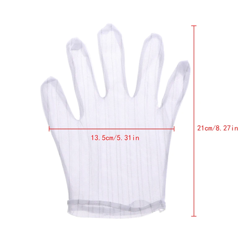 1 Pair Anti-static Anti-skid Glove Striped PC Computer Working Repair Safe Gloves