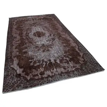 

192x332 Cm Brown Handmade Over Dyed Rug-6x11 Ft
