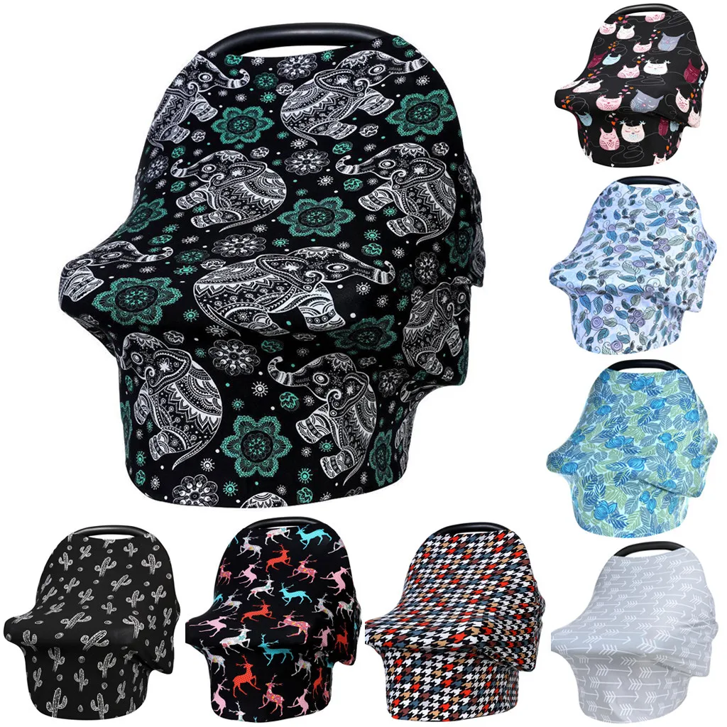 

Baby Stretchy Nursing Breastfeeding Cover Multi Use Car Seat Canopy Stroller Infant Car Seat Breastfeeding Cover Baby Carseat