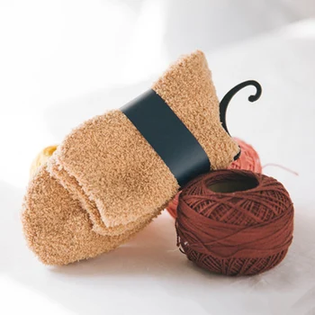 

1 Pair Men Women Warm Home Winter Warm Floor Bed Fluffy Socks Unisex Solid Color Plush Thicken Soft Socks Extreme Sleep Sock