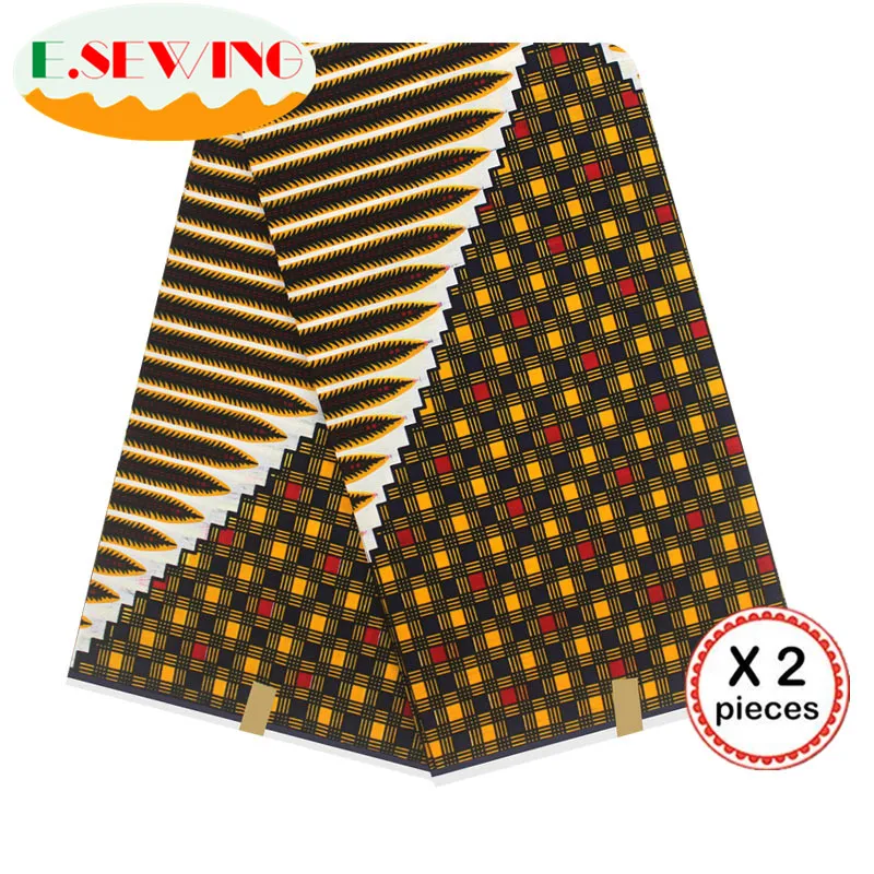 Африканская восковая ткань с принтом Анкара для шитья Анкара африканская ткань 12 ярдов нигерийская хлопковая ткань Гана для платья 81033