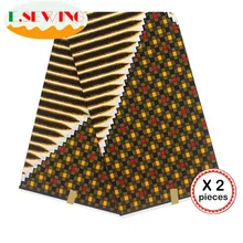 Африканская восковая ткань с принтом Анкара для шитья Анкара африканская ткань 12 ярдов нигерийская хлопковая ткань Гана для платья 81033