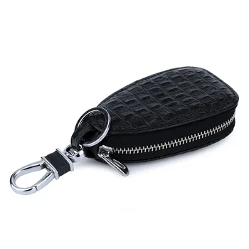 

Leather Men's And Women's Keychain Pouches Car Keys Baotou Fashion Alligator Universal Key HOLDER 2020 New CASE COVER BAG