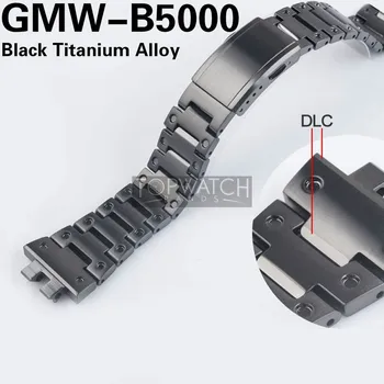 

Black Titanium Alloy GMW-B5000 Set Watch Strap Band Bezel Watchbands Metal Strap Steel Bracelet Cover With Tools