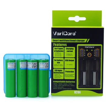 

4PCS VTC5A 3.7V 2600mAh 18650 li-ion battery for US18650VTC6 30A Flashlight Toy Tools battery +1PCS VariCore V20I Charger