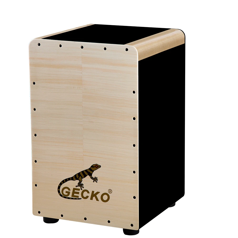 GECKO Cajon ручная барабанная коробка деревянная перкуссия коробка встроенные гитарные струны кленовые и березовые панели