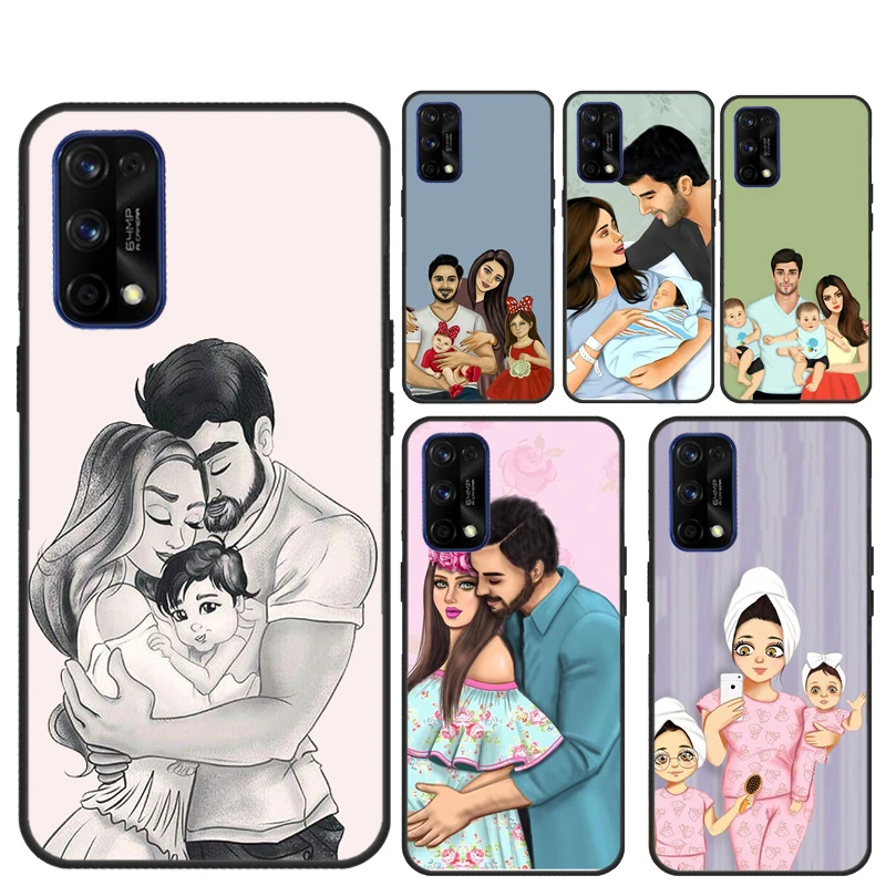 Мама папа ребенок семья для OnePlus 9 10 Pro Nord2 8T 9R чехол телефона Realme GT Neo 2 Master 8 C3 C21 8i 9i |
