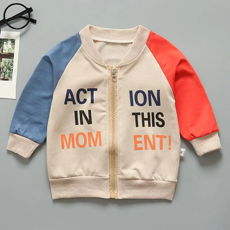 Детская одежда, куртка для маленьких мальчиков и девочек, новая детская бейсбольная куртка на весну-осень, пальто в Корейском стиле - Цвет: P4