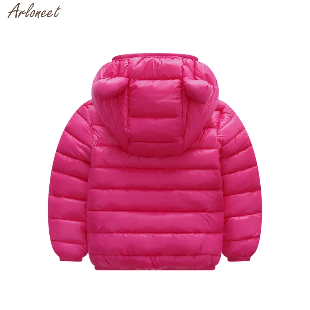 Children Boys Girl Winter Coats Jacket Kids Zip Thick Ears Snow Hooded Outwear Baby Coat Baby Coat jacket NEW Fashion
