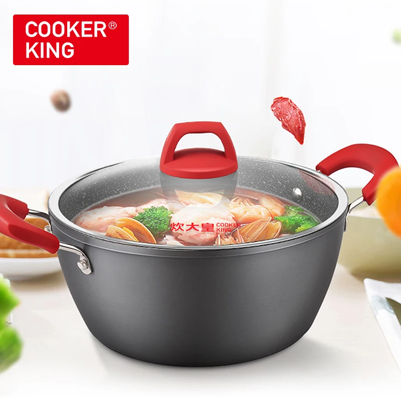 Кастрюля COOKER KING 24 см серии Maifan большая емкость и прочная кастрюля для
