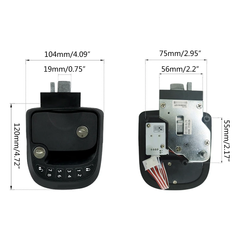 RV Remote Lock Entry Door Latch Lock Anti-theft for Travel Trailer Motorhome RV Security Supplies RV Remote Lock