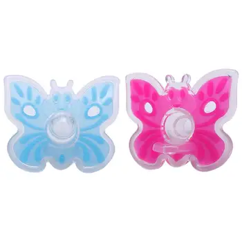 

2pcs Butterfly Shaped Baby Pacifier Silicone Newborn Soother Appease Toy Nursing Accessories Baby Toys for Baby Newborn