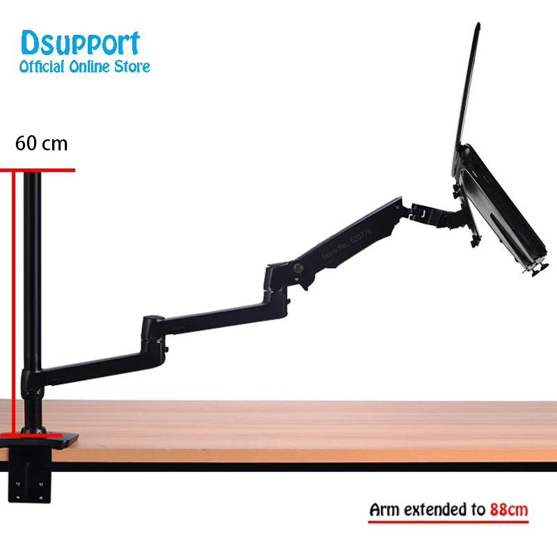 Aluminum Alloy Desktop Mount Ultra long Arm Dual