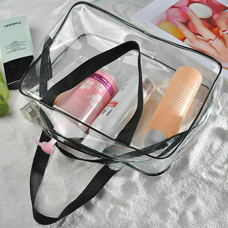 Set of 3 Clear Makeup Bag Cube PVC 