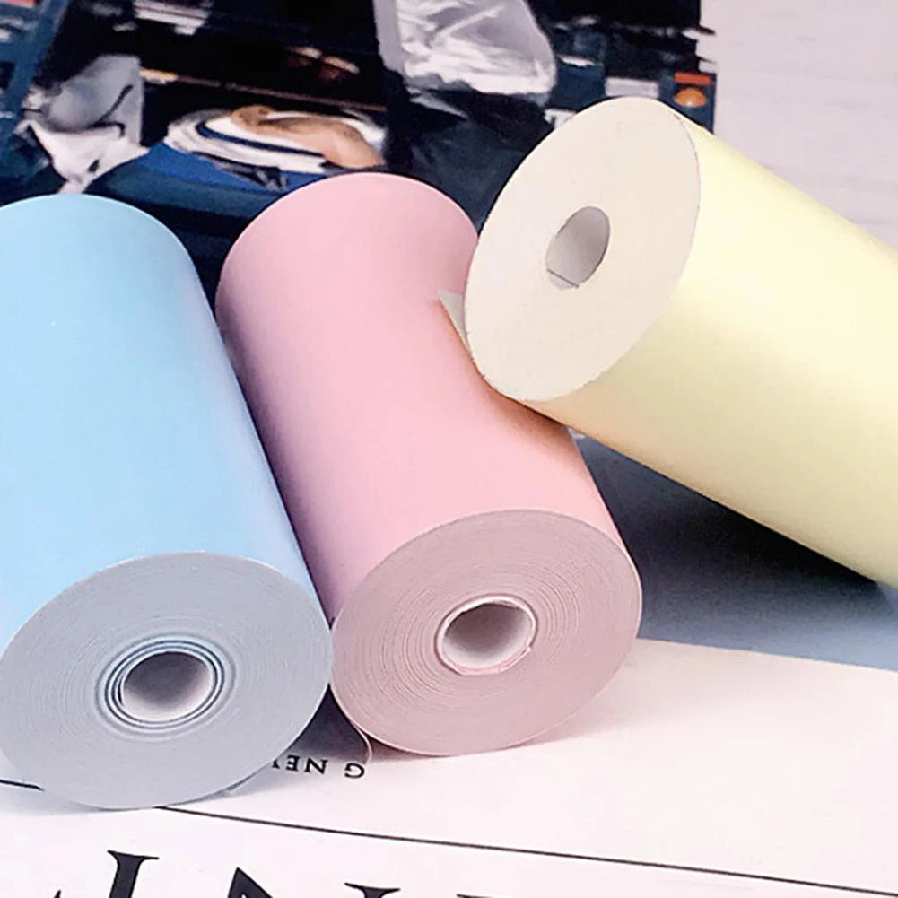 Thermal Paper Roll 6 Rolls Printable Sticker Paper Roll for Peripage Thermal Printer