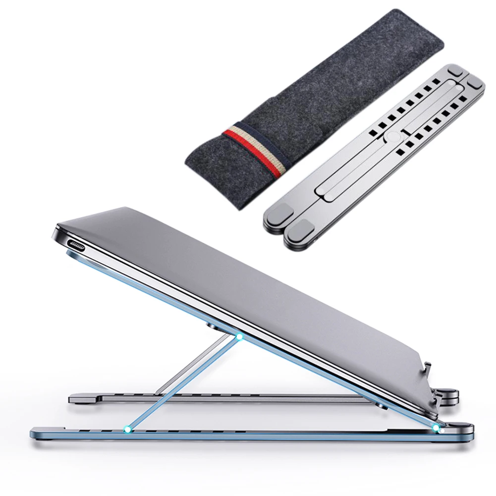 

Cooling Rack Folding Adjustable Angle Aluminum Alloy Desktop Portable Holder Office Universal Non Slip Laptop Stand