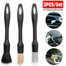 

3pcs Car Detailing Brush Wash Auto Detailing Cleaning Kit Engine Wheel Clean Set