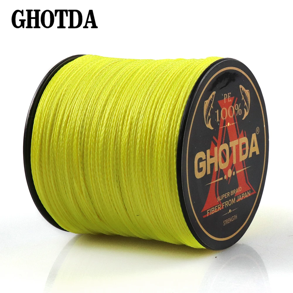 GHOTDA Braided Fishing line 300M 9/8/4 Strands Threads Multifilament PE 0.11-0.70mm 0.4#-12.0#