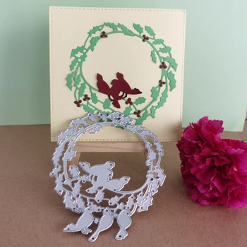 

Spring leaves Bird singing Flower Decoration Metal cutting Die template DIY scrapbook / Photo album decorative embossing