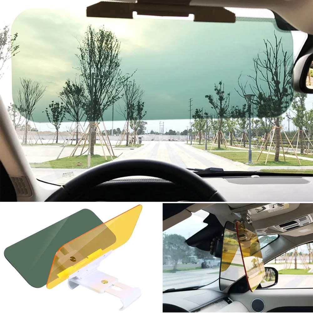 

2in1 Car Sun Visors Extension Car Windshield Visor Eye Protector Anti-Glare Fold Flip For Clear View Visor With Glasses Cloth