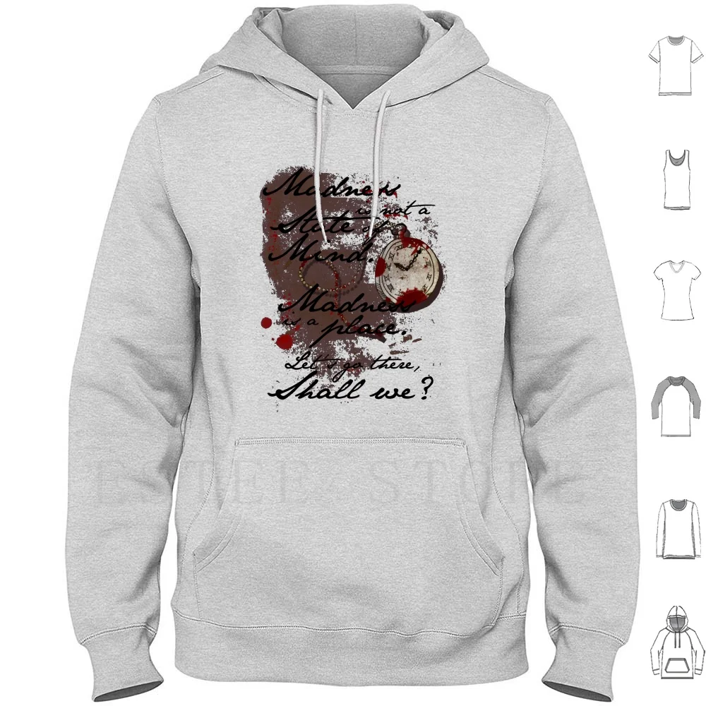 Alice Pazza Di Ritorno: Felpe Con Cappuccio A Maniche Lunghe Alice In Alice Pazzo Rende Alice Liddell Videogioco Jenn