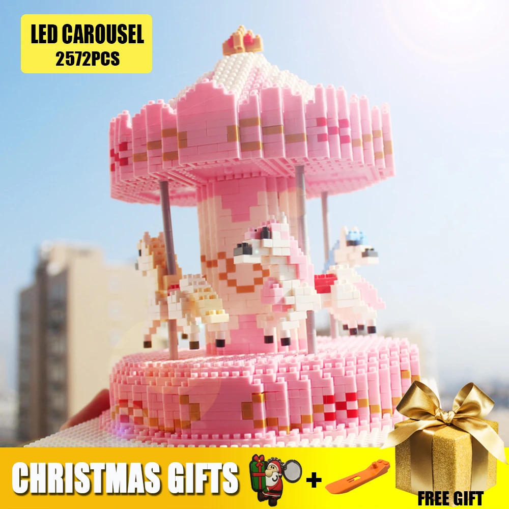 Строительные блоки для девочек друзья Принцесса фантазия карусель конструктор