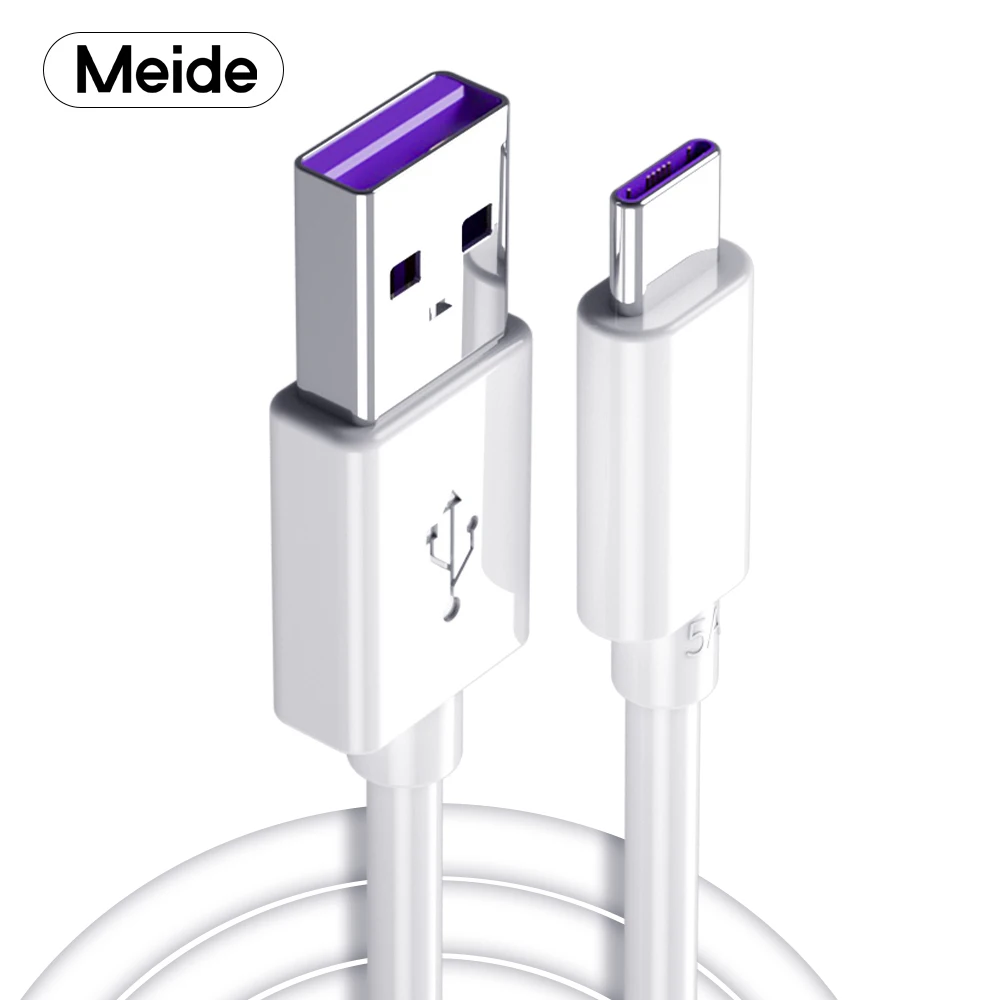  Meide 5A USB Cable For XiaoMi Samsung HUAWEI VIVO OPPO Mobile Phone Type c only Fast Charging  No Harm to Machine Fast Charging 