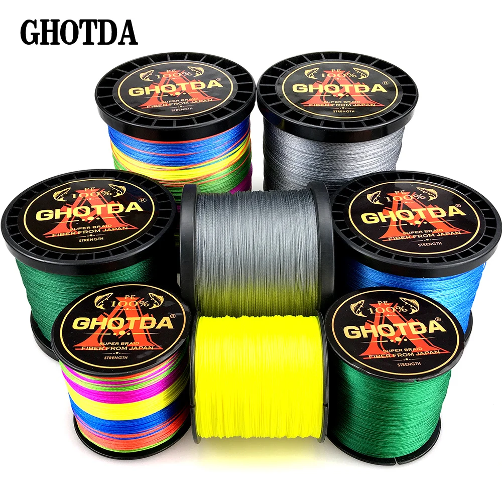 Леска GHOTDA плетеная 300 м 9/8/4 нитей мультифиламент ПЭ 0 11 70 мм 4 # 12 #|Рыболовные лески| |