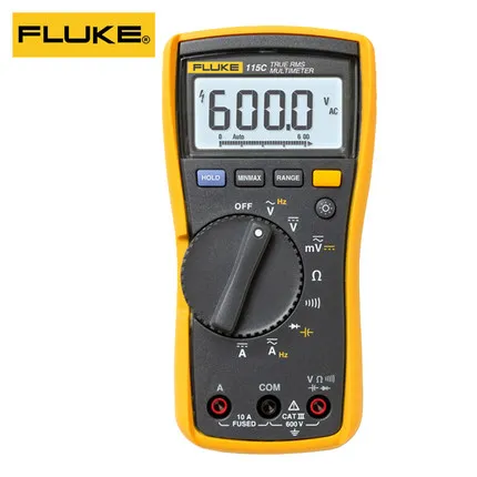 Fluke 115C True RMS полевой мультиметр 1000 мкФ подсветка цифровой мультиметр метр полевой мультиметр 1000 мкФ