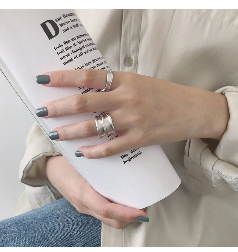 S'STEEL Необычные 925 пробы серебряные кольца Anillos Plata Para Bijoux Argent Massif Pour Femme аксессуары женские ювелирные изделия