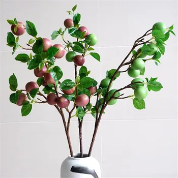 

7Pcs/Lot New Arrival Artificial Long Stem Plum Simulation Foam Fruits for Wedding Home Shop Decorative Photography Props