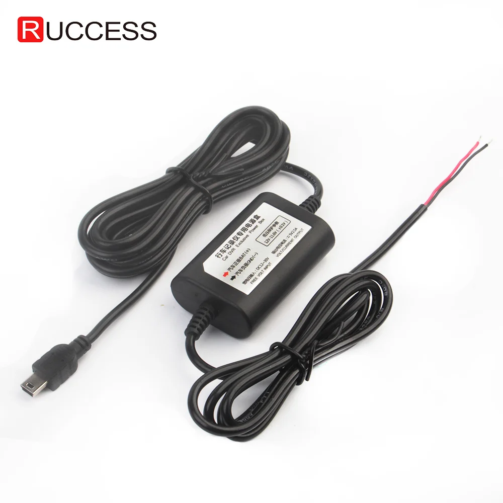 RUCCESS жесткий провод комплект Мини Micro USB 12 В до 5 В 2.5A автомобильный адаптер DVR мощность зарядный кабель Hardwire комплект для Xiaomi/70mai/Dash Cam