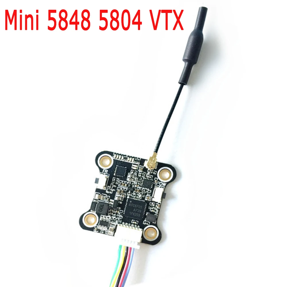 Переключаемый видеопередатчик Mini 5848 5804 VTX 5 8G 48CH 25mW 100mW 200mW для радиоуправляемого FPV