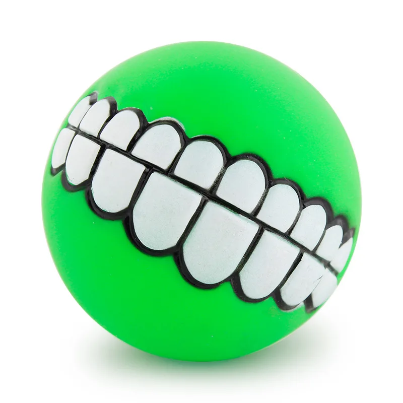 Pet Dog Ball Teeth Funny Trick Toy Silicone Toy for dogs Chew Squeaker Squeaky Dog Sound toys Pet puppy Toys interactive cat toy