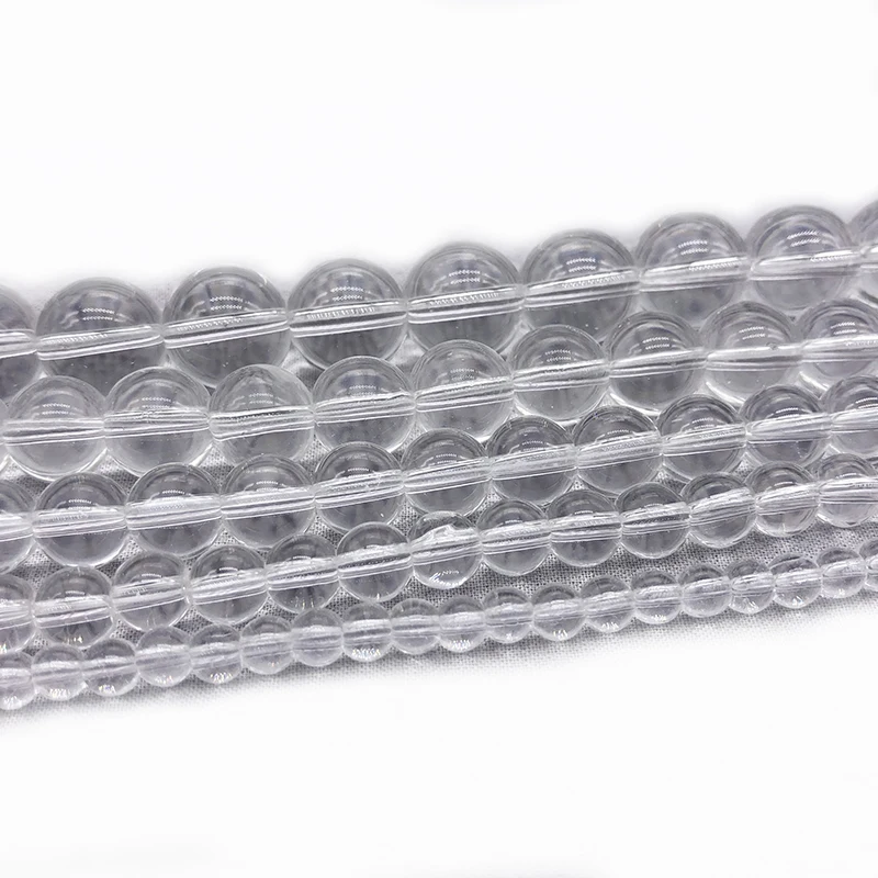 

Crystal White Transparent Glass Ball Beads Optional 4/6 / 8/10 / 12 mm Suitable for Bracelet DIY Jewelry Making