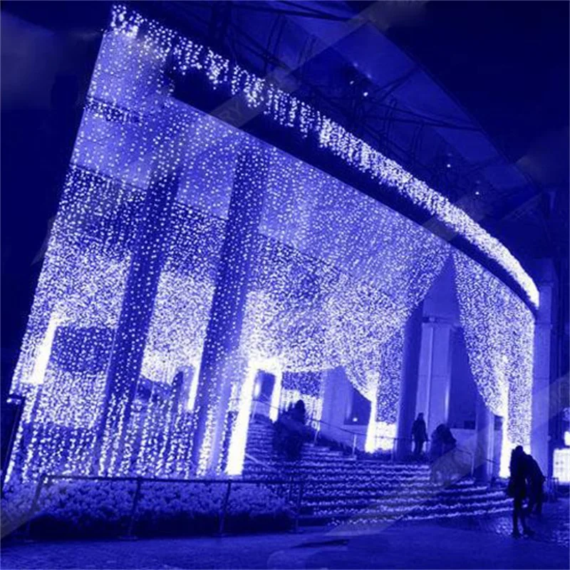 Штора-сетка, сказочный свет, домашний Праздничный Рождественский Декор, свадебная сетка, сетчатые гирлянды, вечерние гирлянды, 10 м, 100 светодиодов