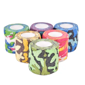 

4.5m Outdoor Camo Printed Durable Self Adhesive Elastic Bandage Sports Wrap Tape for Finger Joint Knee First Aid Kit Safety 2020