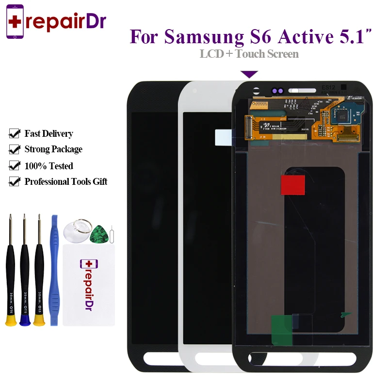 100% протестированный Оригинальный Для Samsung Galaxy S6 active G890 G890A ЖК дисплей + сенсорный