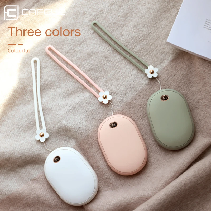  Calentadores de mano Cafele 10000mAh banco de energía móvil para USB iPhone Samsung Xiaomi LED Univ